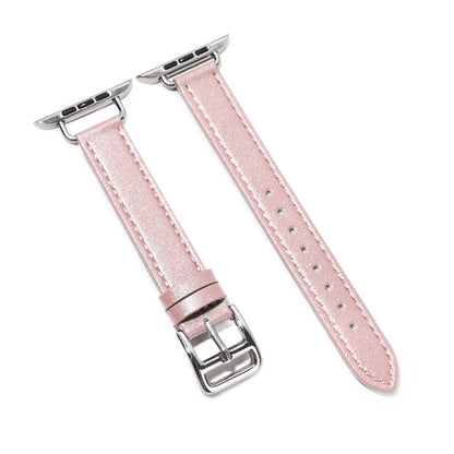 14mm Cowhide Leather Watchband For Apple Watch Series, 7 41mm/6&SE&5&4 40mm/3&2&1 38mm, 7 45mm/6&SE&5&4 44mm/3&2&1 42mm