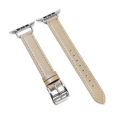 14mm Cowhide Leather Watchband For Apple Watch Series, 7 41mm/6&SE&5&4 40mm/3&2&1 38mm, 7 45mm/6&SE&5&4 44mm/3&2&1 42mm