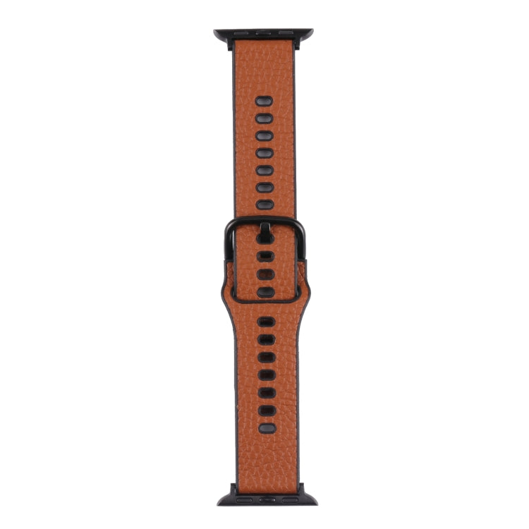 Litchi TPU Watchband For Apple Watch Series, 7 41mm / 6&SE&5&4 40mm / 3&2&1 38mm, 7 45mm / 6&SE&5&4 44mm / 3&2&1 42mm