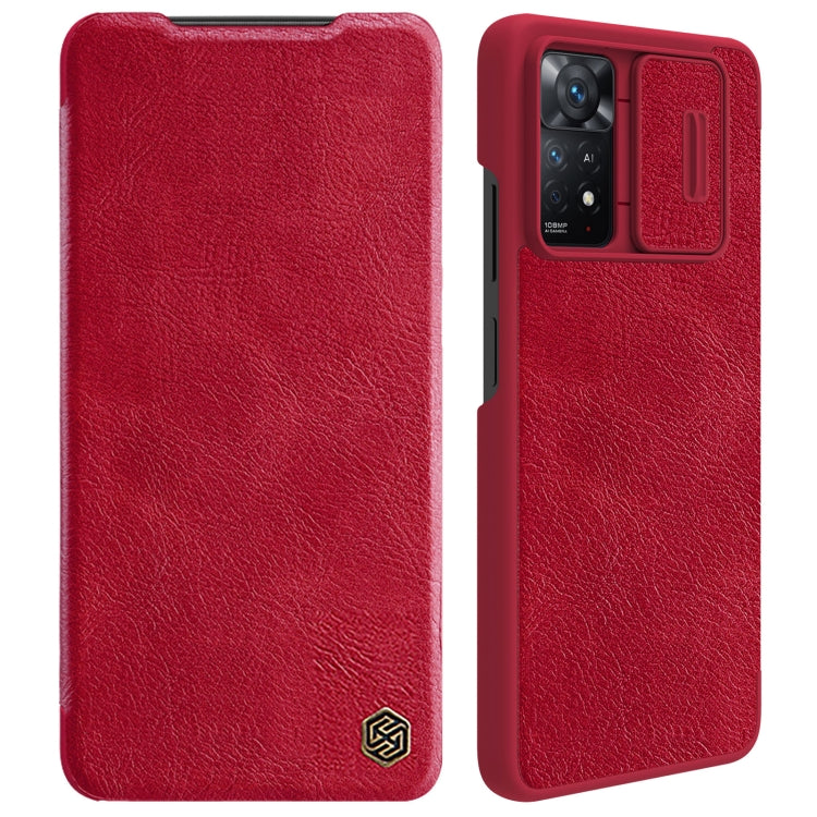 For Xiaomi Redmi Note 11 Pro Global / 11 Pro 5G Global / 11 Pro+ 5G India / 11E Pro 5G NILLKIN QIN Series Pro Crazy Horse Texture Leather Case(Black), For Xiaomi Redmi Note 11 Pro Global / 11 Pro 5G Global