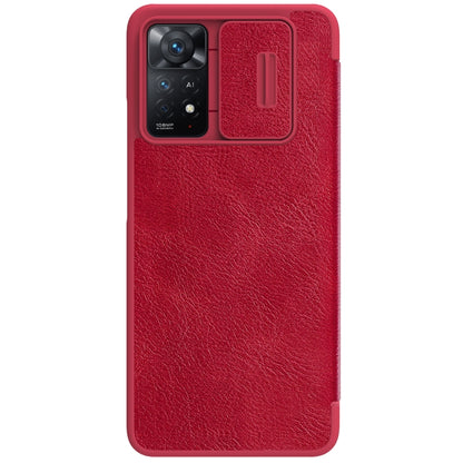 For Xiaomi Redmi Note 11 Pro Global / 11 Pro 5G Global / 11 Pro+ 5G India / 11E Pro 5G NILLKIN QIN Series Pro Crazy Horse Texture Leather Case(Black), For Xiaomi Redmi Note 11 Pro Global / 11 Pro 5G Global
