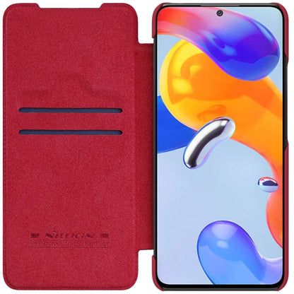 For Xiaomi Redmi Note 11 Pro Global / 11 Pro 5G Global / 11 Pro+ 5G India / 11E Pro 5G NILLKIN QIN Series Pro Crazy Horse Texture Leather Case(Black), For Xiaomi Redmi Note 11 Pro Global / 11 Pro 5G Global