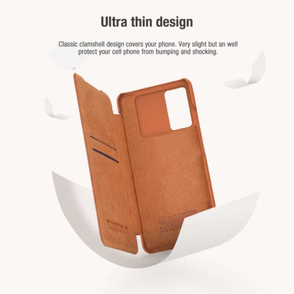 For Xiaomi Redmi Note 11 Pro Global / 11 Pro 5G Global / 11 Pro+ 5G India / 11E Pro 5G NILLKIN QIN Series Pro Crazy Horse Texture Leather Case(Black), For Xiaomi Redmi Note 11 Pro Global / 11 Pro 5G Global