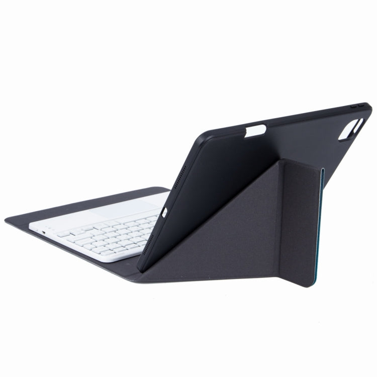 H-097C Touch Bluetooth Keyboard Leather Case with Rear Three-fold Holder, For iPad 9.7 2018 & 2017, For iPad Pro 11 inch 2021 & 2020 & 2018 / Air 2020 10.9
