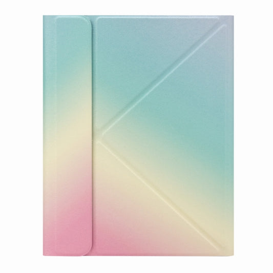 H-097CS Touch Backlight Bluetooth Keyboard Leather Case with Rear Three-fold Holder, For iPad 9.7 2018 & 2017, For iPad Pro 11 inch 2021 & 2020 & 2018 / Air 2020 10.9