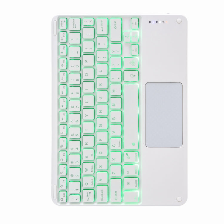 H-097CS Touch Backlight Bluetooth Keyboard Leather Case with Rear Three-fold Holder, For iPad 9.7 2018 & 2017, For iPad Pro 11 inch 2021 & 2020 & 2018 / Air 2020 10.9