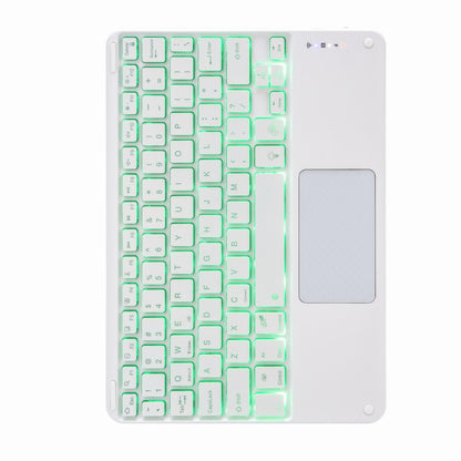 H-097CS Touch Backlight Bluetooth Keyboard Leather Case with Rear Three-fold Holder, For iPad 9.7 2018 & 2017, For iPad Pro 11 inch 2021 & 2020 & 2018 / Air 2020 10.9