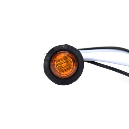 10 in 1 Truck Trailer LED Round Side Marker Lamp, A5011 Amber Light
