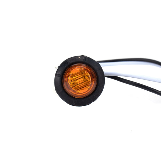 10 in 1 Truck Trailer LED Round Side Marker Lamp, A5011 Amber Light