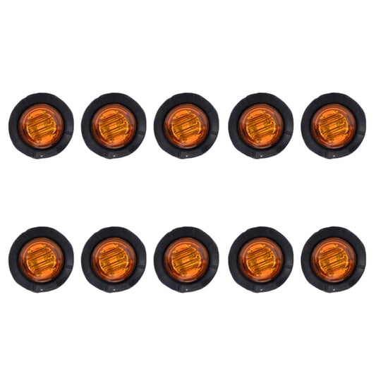 10 in 1 Truck Trailer LED Round Side Marker Lamp, A5011 Amber Light
