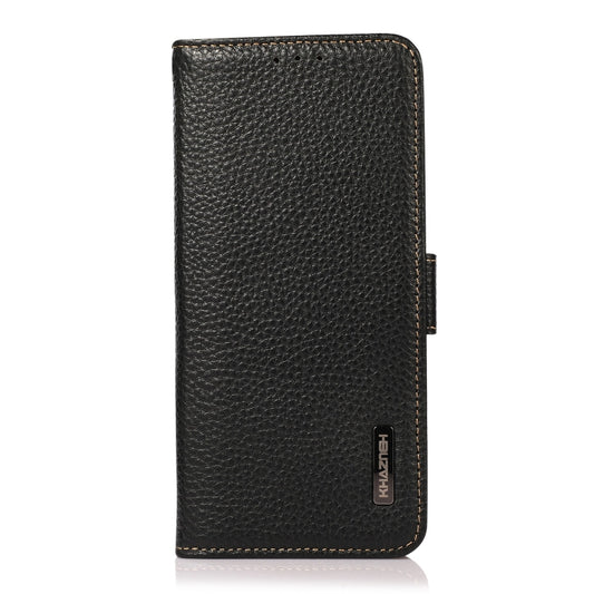 KHAZNEH Side-Magnetic Litchi Genuine Leather RFID Case, For OPPO A16, For OPPO A54 4G, For OPPO A55 5G, For OPPO A55s 5G JP Version, For OPPO A93 5G, For OPPO F19 Pro, For OPPO F19 Pro+ 5G / Reno5 Z / A94 5G, For OPPO F19                               ...