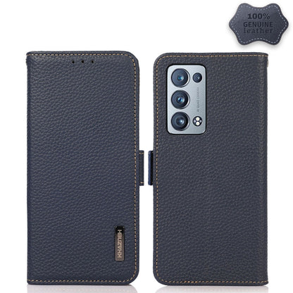 KHAZNEH Side-Magnetic Litchi Genuine Leather RFID Case, For OPPO A16, For OPPO A54 4G, For OPPO A55 5G, For OPPO A55s 5G JP Version, For OPPO A93 5G, For OPPO F19 Pro, For OPPO F19 Pro+ 5G / Reno5 Z / A94 5G, For OPPO F19                               ...