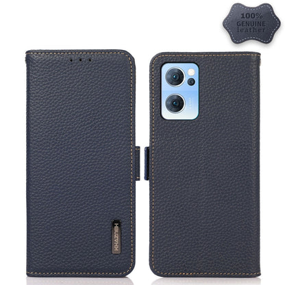 KHAZNEH Side-Magnetic Litchi Genuine Leather RFID Case, For OPPO A16, For OPPO A54 4G, For OPPO A55 5G, For OPPO A55s 5G JP Version, For OPPO A93 5G, For OPPO F19 Pro, For OPPO F19 Pro+ 5G / Reno5 Z / A94 5G, For OPPO F19                               ...