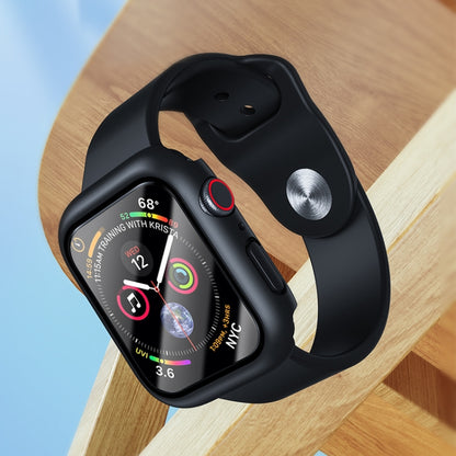 ROCK Étui 2-en-1 cadre PC + protecteur d'écran en verre trempé, pour Apple Watch Series 9 / 8 / 7 41mm, pour Apple Watch Series 9 / 8 / 7 45mm