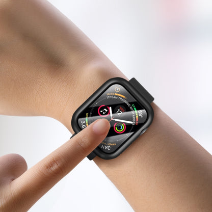 ROCK Étui 2-en-1 cadre PC + protecteur d'écran en verre trempé, pour Apple Watch Series 9 / 8 / 7 41mm, pour Apple Watch Series 9 / 8 / 7 45mm