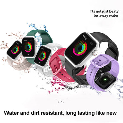 Silicone Watchband For Apple Watch Series, 7 41mm / 6&SE&5&4 40mm / 3&2&1 38mm, 7 45mm / 6&SE&5&4 44mm / 3&2&1 42mm