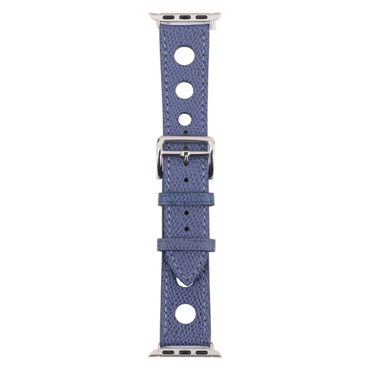 PU Silver Buckle Watchband For Apple Watch Series, 7 41mm / 6&SE&5&4 40mm / 3&2&1 38mm, 7 45mm / 6&SE&5&4 44mm / 3&2&1 42mm