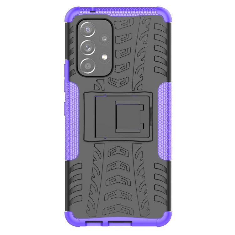 Tire Texture TPU + PC Phone Case with Holder, For Samsung Galaxy A53 5G