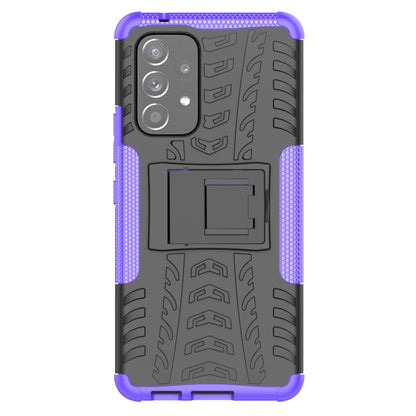 Tire Texture TPU + PC Phone Case with Holder, For Samsung Galaxy A53 5G