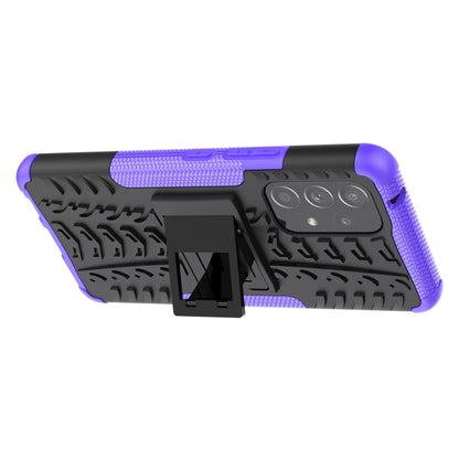 Tire Texture TPU + PC Phone Case with Holder, For Samsung Galaxy A53 5G