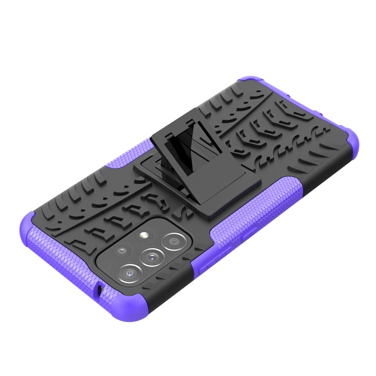 Tire Texture TPU + PC Phone Case with Holder, For Samsung Galaxy A53 5G