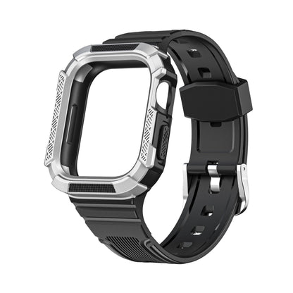 Two-color Armor Integrated Watchband For Apple Watch Series, 7 41mm / 6&SE&5&4 40mm, 7 45mm / 6&SE&5&4 44mm