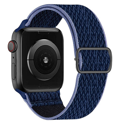Bracelet en nylon texturé en W pour Apple Watch Series 7 41 mm / 6&SE&5&4 40 mm / 3&2&1 38 mm, 7 45 mm / 6&SE&5&4 44 mm / 3&2&1 42 mm