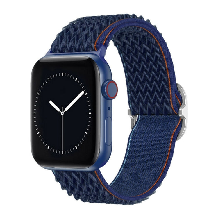 Bracelet en nylon texturé en W pour Apple Watch Series 7 41 mm / 6&SE&5&4 40 mm / 3&2&1 38 mm, 7 45 mm / 6&SE&5&4 44 mm / 3&2&1 42 mm