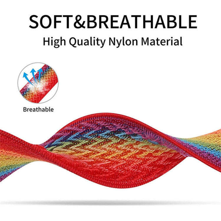 Bracelet en nylon texturé en W pour Apple Watch Series 7 41 mm / 6&SE&5&4 40 mm / 3&2&1 38 mm, 7 45 mm / 6&SE&5&4 44 mm / 3&2&1 42 mm