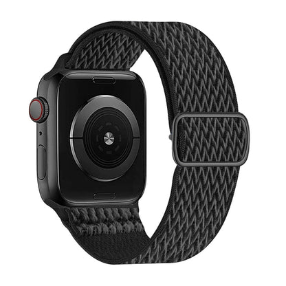 Bracelet en nylon texturé en W pour Apple Watch Series 7 41 mm / 6&SE&5&4 40 mm / 3&2&1 38 mm, 7 45 mm / 6&SE&5&4 44 mm / 3&2&1 42 mm