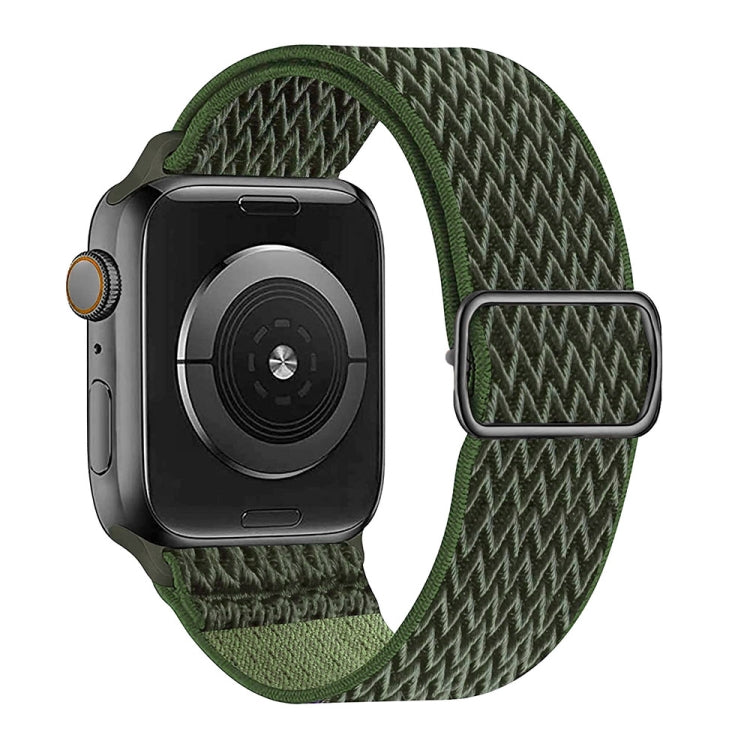 Bracelet en nylon texturé en W pour Apple Watch Series 7 41 mm / 6&SE&5&4 40 mm / 3&2&1 38 mm, 7 45 mm / 6&SE&5&4 44 mm / 3&2&1 42 mm