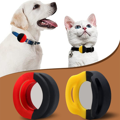 Pet Collar Anti-scratch Shockproof Silicone Case For AirTag 2nd Gen / AirTag 1st Gen, 34x34x17.3mm, 34x34x16.7mm