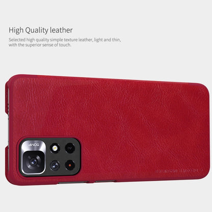 NILLKIN QIN Series Crazy Horse Texture Leather Phone Case, For Xiaomi Redmi Note 11 5G / 11T 5G / Poco M4 Pro 5G / 11S 5G