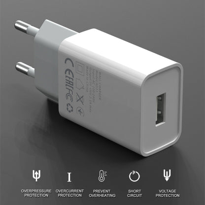IVON AD-33 2 in 1 2.1A Single USB Port Travel Charger + 1m USB to 8 Pin Data Cable Set,, EU Plug, US Plug