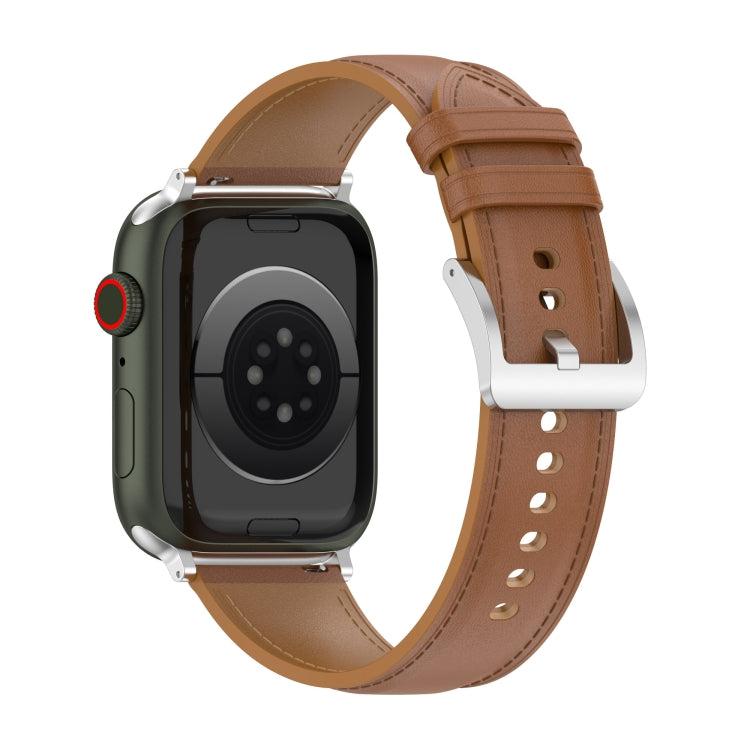 Genuine Leather Watchband, Size: Small Size For Apple Watch Series 7 41mm / 6&SE&5&4 40mm / 3&2&1 38mm, Size: Small Size For Apple Watch Series 8&7 41mm / SE 2&6&SE&5&4 40mm / 3&2&1 38mm