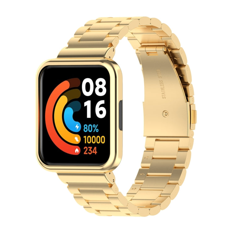 Three-bead Steel Watch Band for Xiaomi Redmi Watch 2 Lite International Version, For Xiaomi Redmi Watch 2 Lite International Version