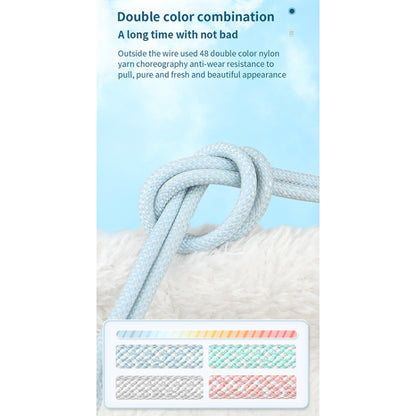 27W PD USB-C / Type-C to 8 Pin Fast Charging Braided Data Cable, Cable Length: 1m, 27W