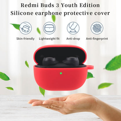 Silicone Earphone Protective Case with Hook, For Xiaomi Redmi Buds 3 Lite