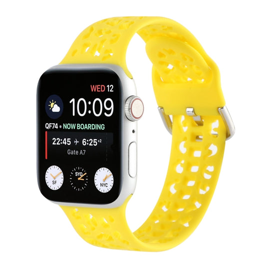 Hollow Out Silicone Watchband For Apple Watch Series, 7 41mm / 6&SE&5&4 40mm / 3&2&1 38mm, 7 45mm / 6&SE&5&4 44mm / 3&2&1 42mm