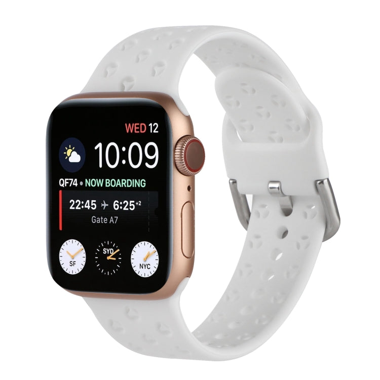 Hollow Out Silicone Watchband For Apple Watch Series, 7 41mm / 6&SE&5&4 40mm / 3&2&1 38mm, 7 45mm / 6&SE&5&4 44mm / 3&2&1 42mm