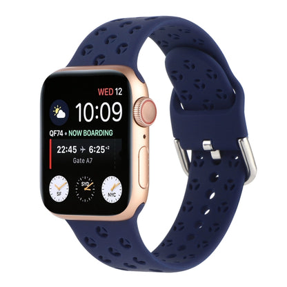 Hollow Out Silicone Watchband For Apple Watch Series, 7 41mm / 6&SE&5&4 40mm / 3&2&1 38mm, 7 45mm / 6&SE&5&4 44mm / 3&2&1 42mm
