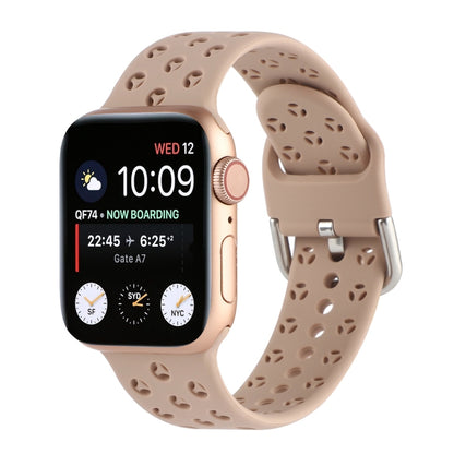 Hollow Out Silicone Watchband For Apple Watch Series, 7 41mm / 6&SE&5&4 40mm / 3&2&1 38mm, 7 45mm / 6&SE&5&4 44mm / 3&2&1 42mm