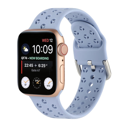 Hollow Out Silicone Watchband For Apple Watch Series, 7 41mm / 6&SE&5&4 40mm / 3&2&1 38mm, 7 45mm / 6&SE&5&4 44mm / 3&2&1 42mm