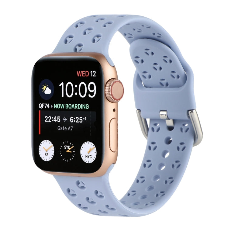 Hollow Out Silicone Watchband For Apple Watch Series, 7 41mm / 6&SE&5&4 40mm / 3&2&1 38mm, 7 45mm / 6&SE&5&4 44mm / 3&2&1 42mm