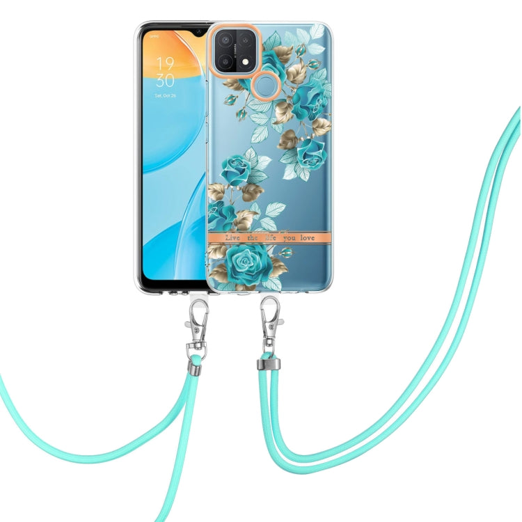 Flowers Series TPU Phone Case with Lanyard, For OPPO A15 / A15S, For OPPO A55 5G / A53S 5G / A54 4G / A16 / A54S 4G, For OPPO A74 5G / A93 5G / A54 5G / A93S 5G, For OPPO A94 5G, For OPPO Realme 8i, For OPPO Reno6 5G, For OPPO Reno6 Pro+ 5G