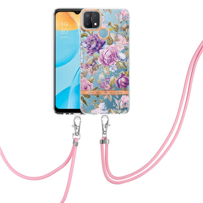 Flowers Series TPU Phone Case with Lanyard, For OPPO A15 / A15S, For OPPO A55 5G / A53S 5G / A54 4G / A16 / A54S 4G, For OPPO A74 5G / A93 5G / A54 5G / A93S 5G, For OPPO A94 5G, For OPPO Realme 8i, For OPPO Reno6 5G, For OPPO Reno6 Pro+ 5G