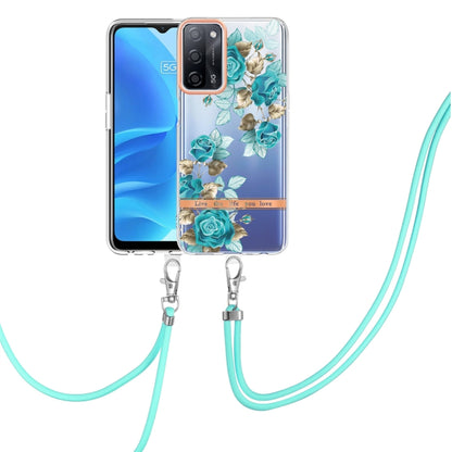 Flowers Series TPU Phone Case with Lanyard, For OPPO A15 / A15S, For OPPO A55 5G / A53S 5G / A54 4G / A16 / A54S 4G, For OPPO A74 5G / A93 5G / A54 5G / A93S 5G, For OPPO A94 5G, For OPPO Realme 8i, For OPPO Reno6 5G, For OPPO Reno6 Pro+ 5G