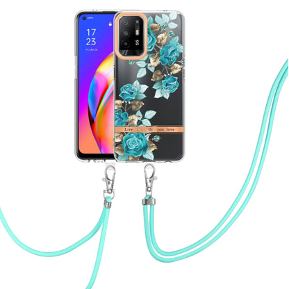 Flowers Series TPU Phone Case with Lanyard, For OPPO A15 / A15S, For OPPO A55 5G / A53S 5G / A54 4G / A16 / A54S 4G, For OPPO A74 5G / A93 5G / A54 5G / A93S 5G, For OPPO A94 5G, For OPPO Realme 8i, For OPPO Reno6 5G, For OPPO Reno6 Pro+ 5G