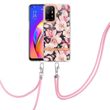 Flowers Series TPU Phone Case with Lanyard, For OPPO A15 / A15S, For OPPO A55 5G / A53S 5G / A54 4G / A16 / A54S 4G, For OPPO A74 5G / A93 5G / A54 5G / A93S 5G, For OPPO A94 5G, For OPPO Realme 8i, For OPPO Reno6 5G, For OPPO Reno6 Pro+ 5G
