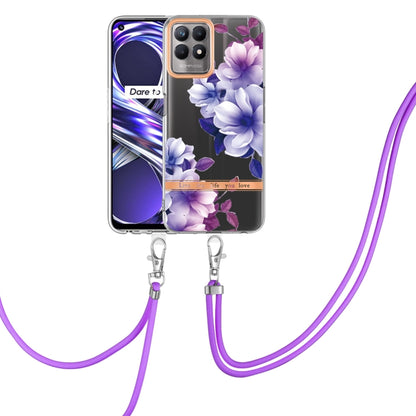 Flowers Series TPU Phone Case with Lanyard, For OPPO A15 / A15S, For OPPO A55 5G / A53S 5G / A54 4G / A16 / A54S 4G, For OPPO A74 5G / A93 5G / A54 5G / A93S 5G, For OPPO A94 5G, For OPPO Realme 8i, For OPPO Reno6 5G, For OPPO Reno6 Pro+ 5G